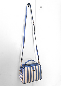 Sac coton Bleu & Blanc crème