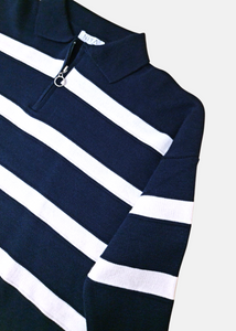 Pull en maille rayé  Bleu & blanc