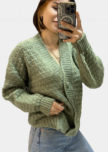 SYRMA Cardigan Vert menthe