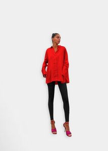 HOYA Red Satin Shirt