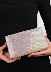 Sac de soirée avec strass Cuivré gold