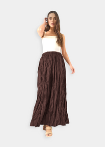 Jupe froissé Brun chocolat