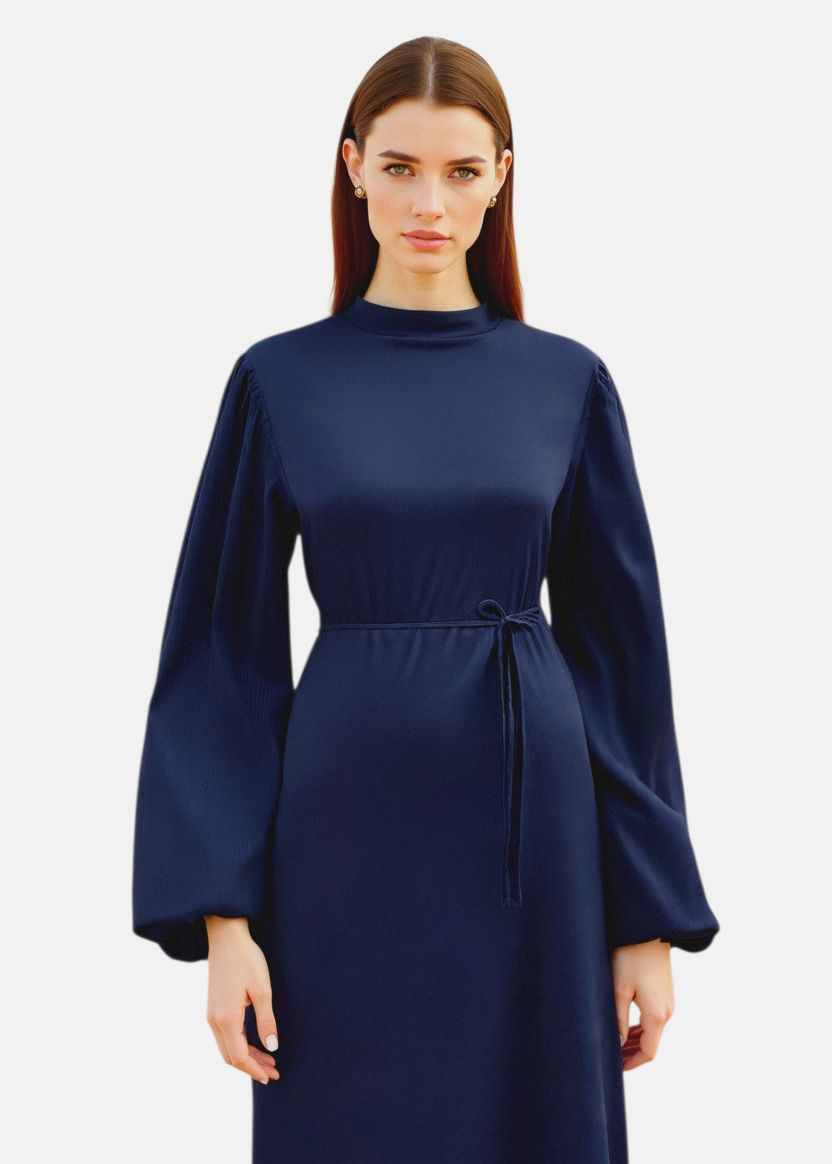 Robe Satin Bleu
