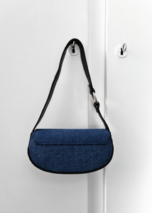 Sac baguette Bleu jeans & noir