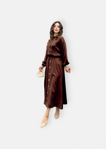 Brown skirt set