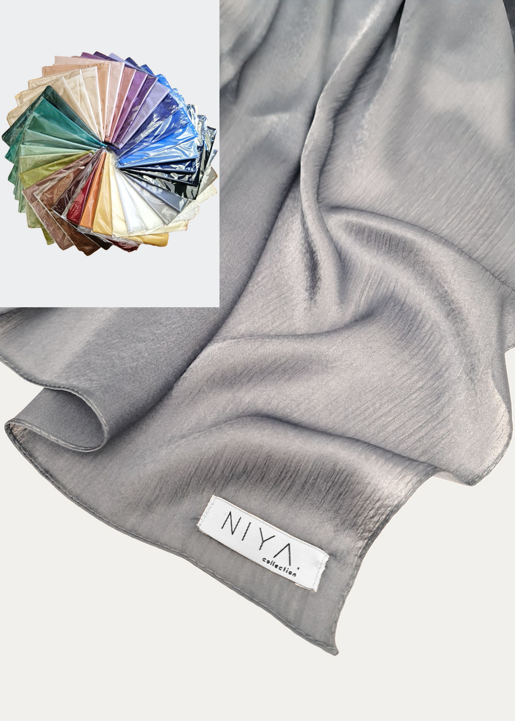 Foulard carré Soie scintillante Janjan