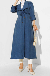 ENA Trench fluide Bleu jeans
