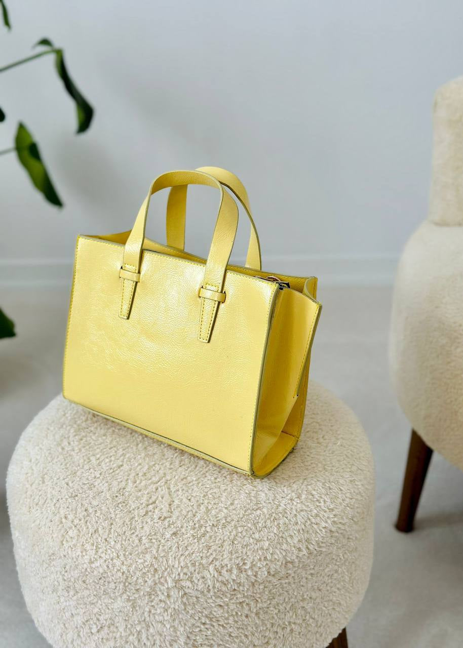 Sac cabas Jaune vernis