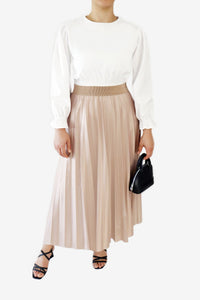 THERA Pleated skirt Beige