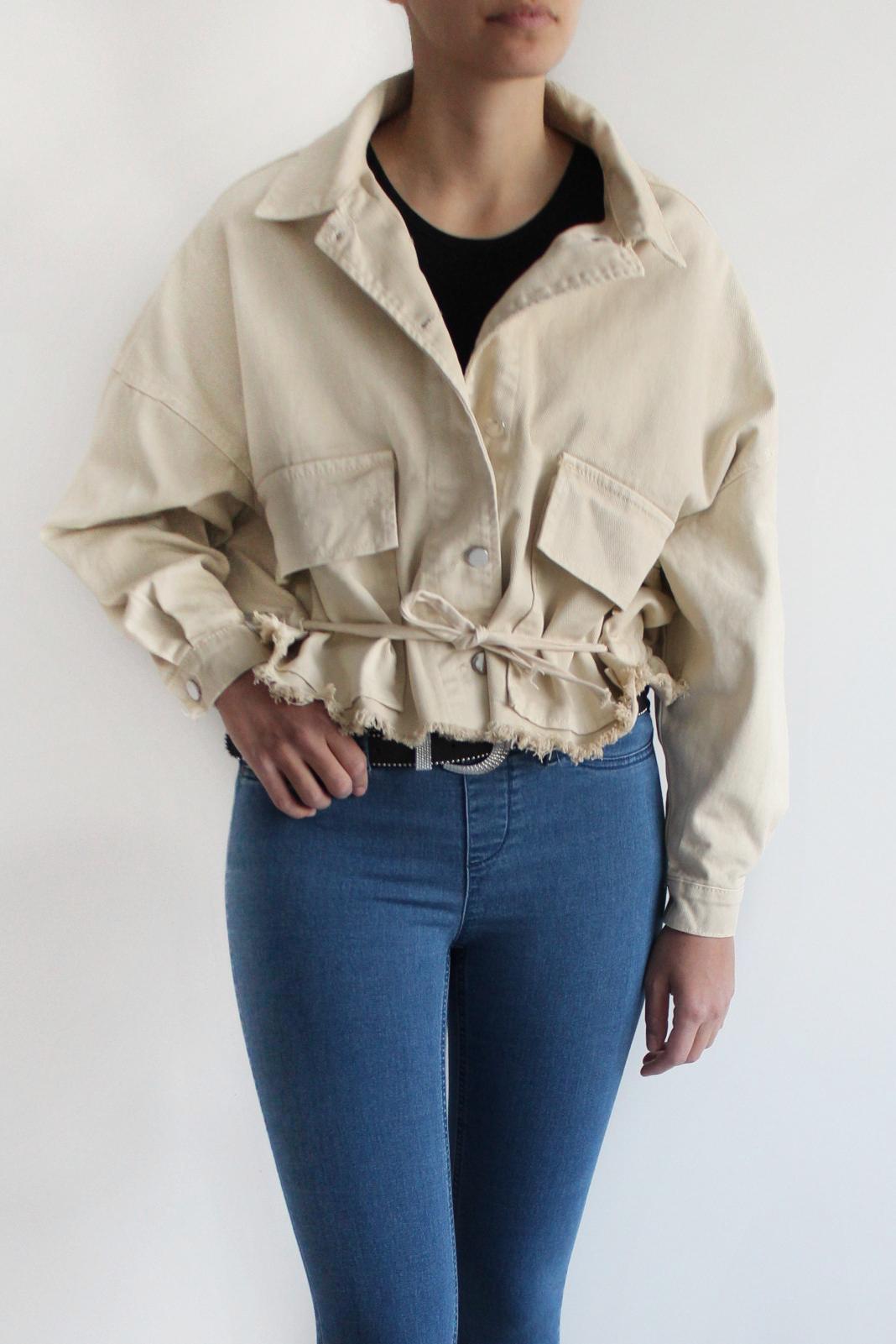 Veste best sale jeans beige