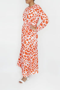 KOKO Patterned dress Orange