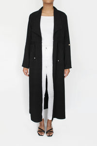 ENA Fluid trench coat Black