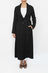 ENA Fluid trench coat Black