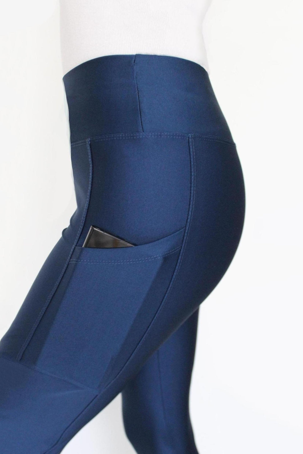 ORO Leggings mit Taschen Blau