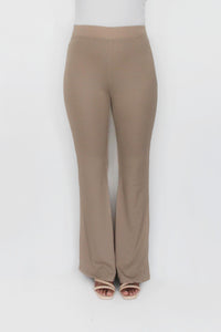 MALVY Flared leggings pants Caramel