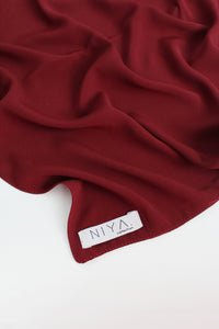 SALVIA "red brown" Silk Scarf