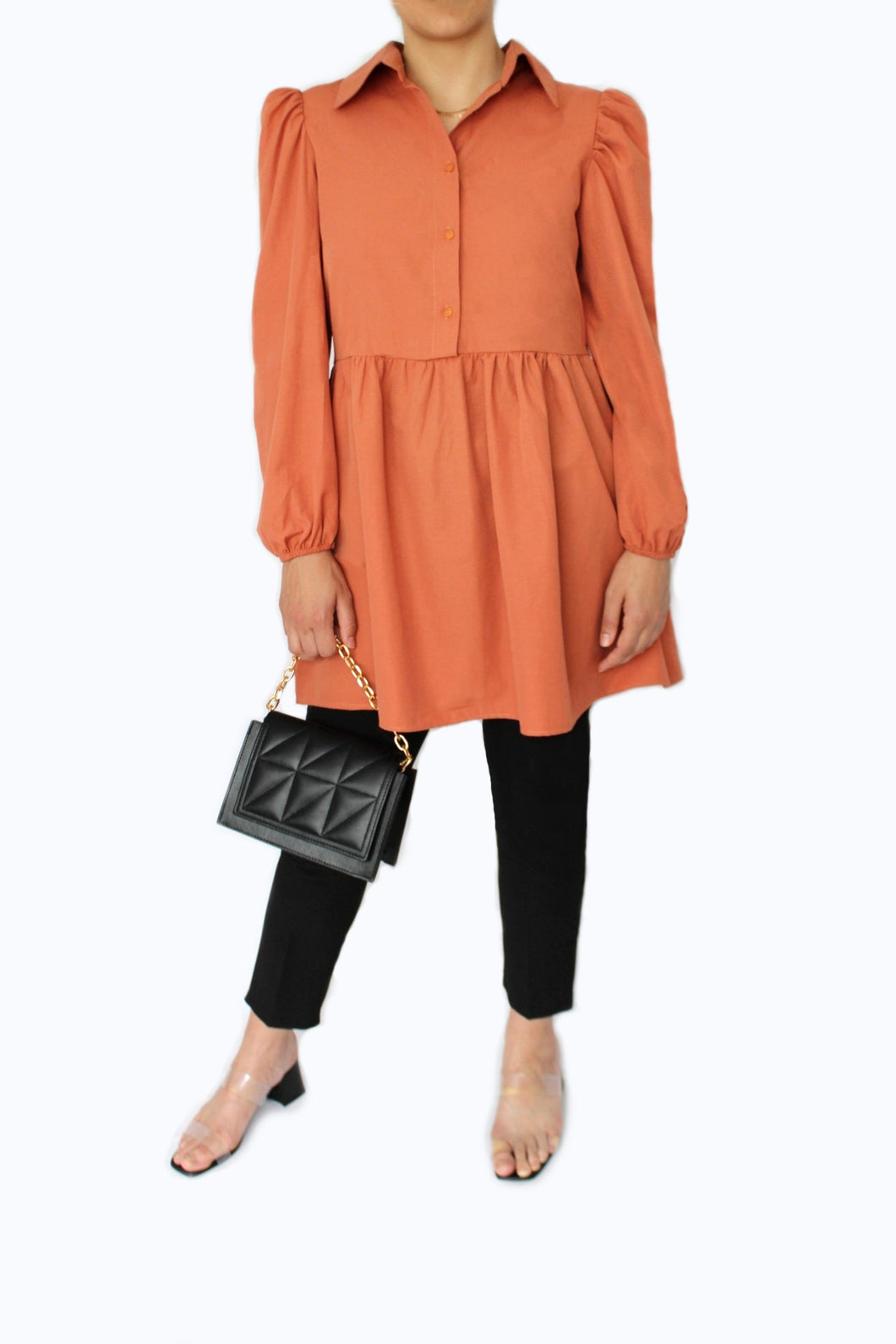 LATI Flared Tunic Salmon