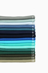 HEBE “blue green” cotton jersey scarf