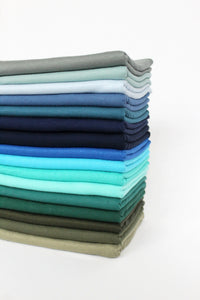 HEBE “blue green” cotton jersey scarf