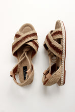 Load image into Gallery viewer, CALIS Brown Rattan Sandals
