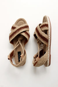 CALIS Brown Rattan Sandals