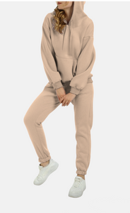 COSO Hoodie &amp; jogger tracksuit Beige