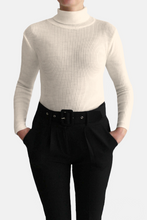 Load image into Gallery viewer, RAX Knit turtleneck Heather ecru
