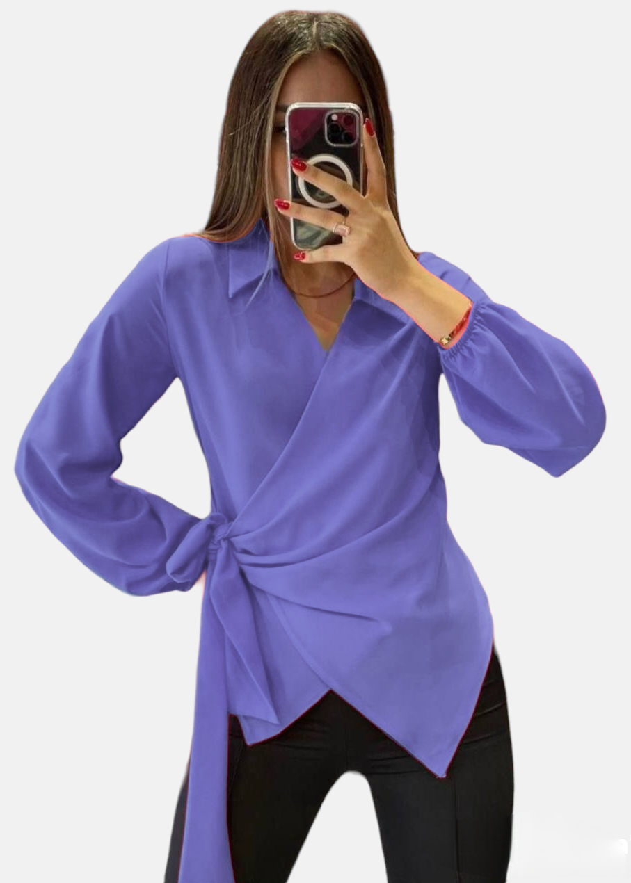 SAGINA Lilac wrap-over blouse